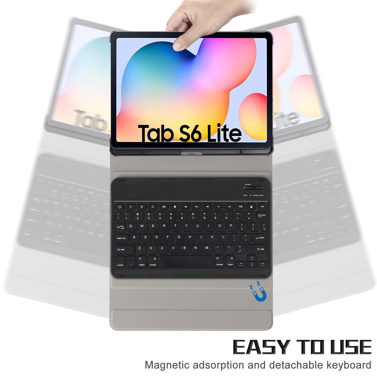 Detachable Bluetooth Keyboard and Leather Case with Stylus Pen Slot for Samsung Galaxy Tab S6 Lite P610 P615 S6 Lite (2022) Detachable Bluetooth Keyboard and Leather Case with Stylus Pen Slot for Samsung Galaxy Tab S6 Lite P610 P615 S6 Lite (2022)